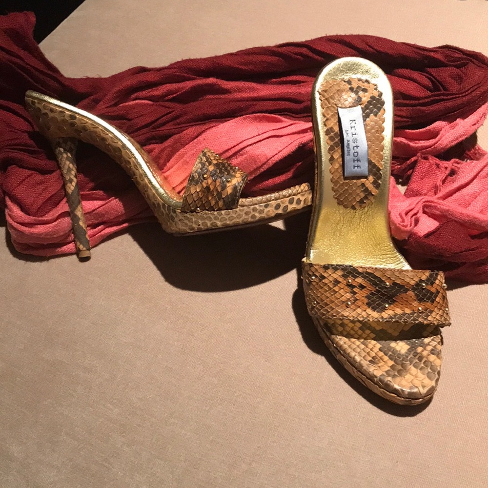 Kristoff Los Angeles Snake Skin Heels
